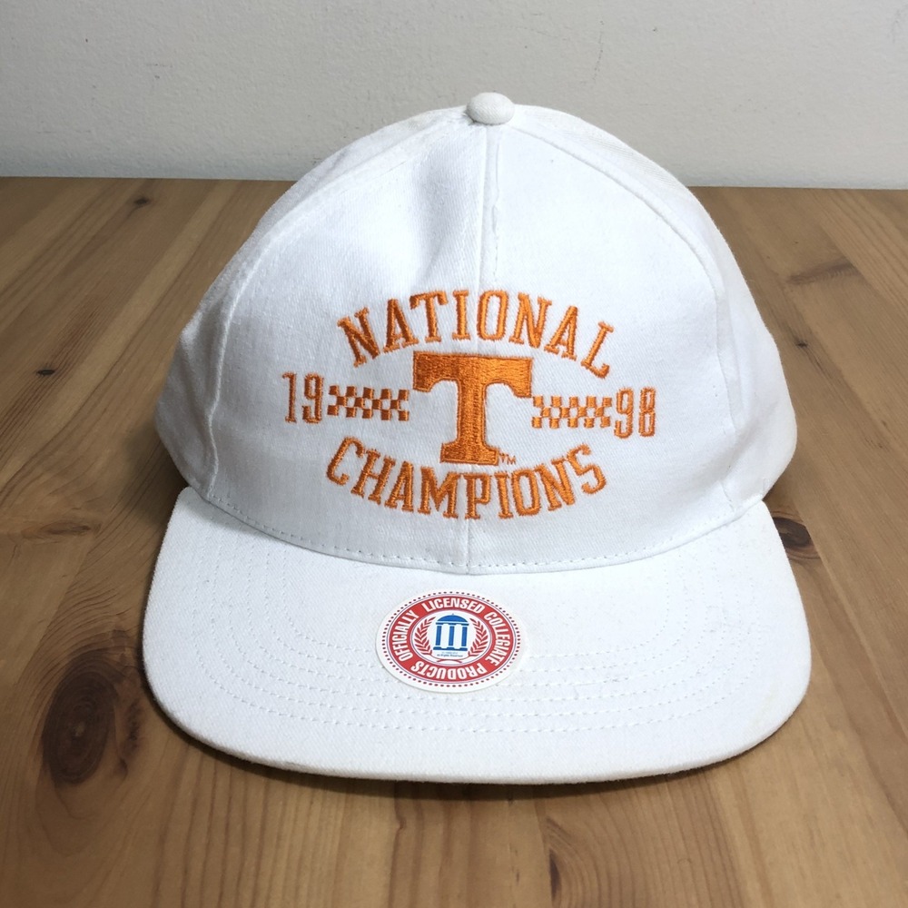 Vintage Tennessee Volunteers 1998 National Champions Snapback Hat White NCAA